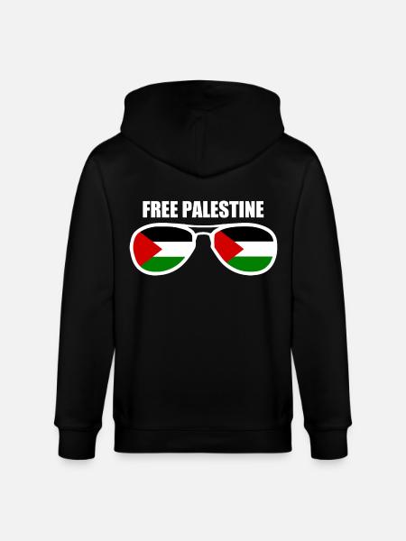 Free palestine - Stanley/Stella CULTIVATOR  Unisex Organic Hooded Jacket - black