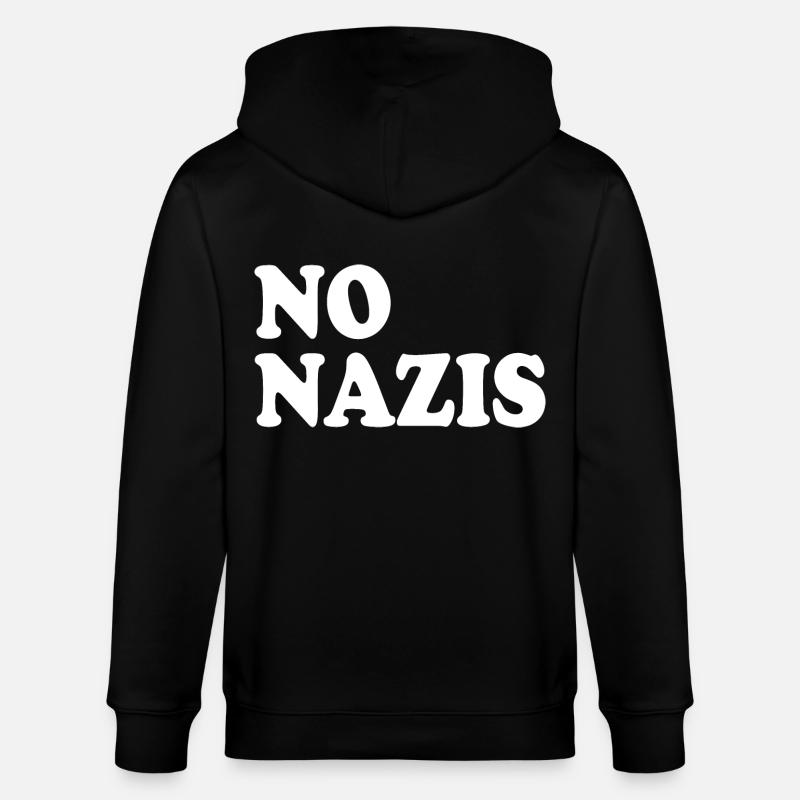 Pas de nazis - Veste à capuche bio CULTIVATOR Stanley/Stella Unisexe - noir