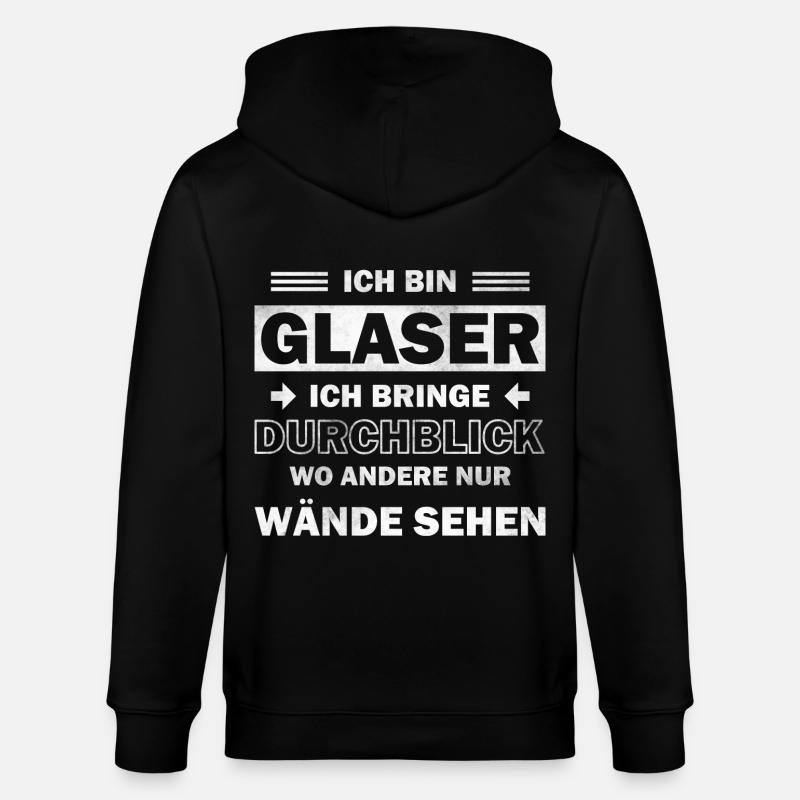 Glaser - Ich bringe Durchblick - Stanley/Stella Unisex Bio-Kapuzenjacke CULTIVATOR  - Schwarz