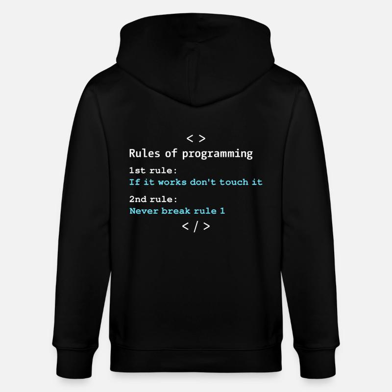 Règles de programmation - Veste à capuche bio CULTIVATOR Stanley/Stella Unisexe - noir