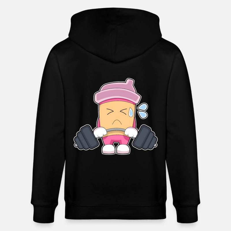 Café Musculation Barbell - Veste à capuche bio CULTIVATOR Stanley/Stella Unisexe - noir