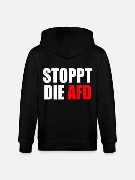 Stoppt die afd - Stanley/Stella Unisex Bio-Kapuzenjacke CULTIVATOR - Schwarz