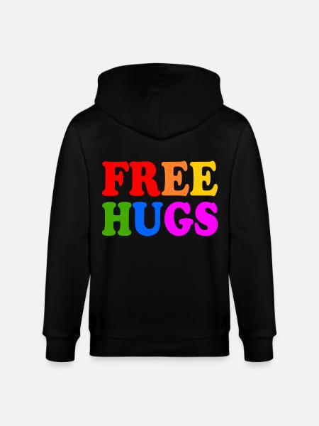 Free hugs - Stanley/Stella CULTIVATOR  Unisex Organic Hooded Jacket - black