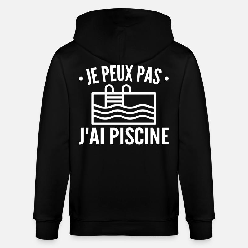 Je Peux Pas J'ai Piscine - Veste à capuche bio CULTIVATOR Stanley/Stella Unisexe - noir
