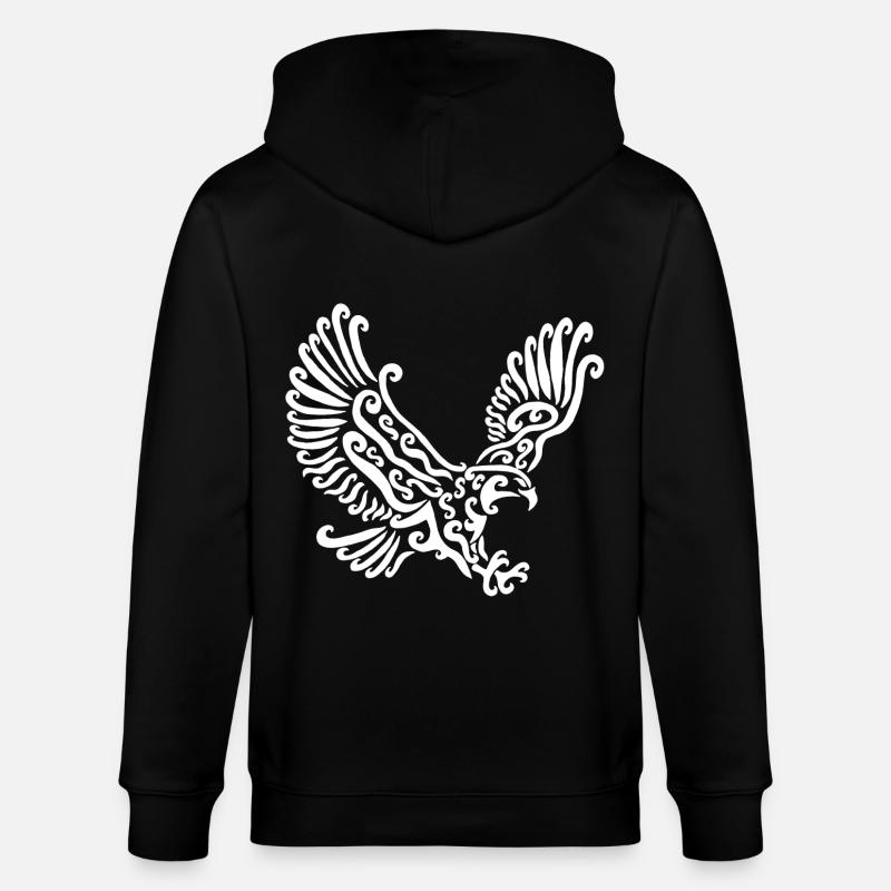 White Eagle - Stanley/Stella CULTIVATOR  Unisex Organic Hooded Jacket - black