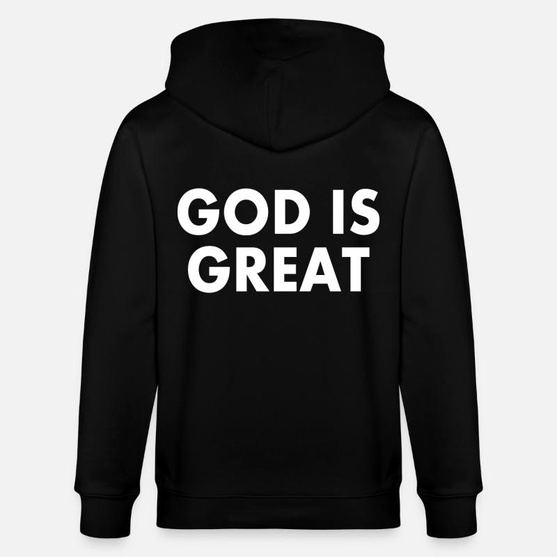 god is great - Stanley/Stella Unisex Bio-Kapuzenjacke CULTIVATOR  - Schwarz