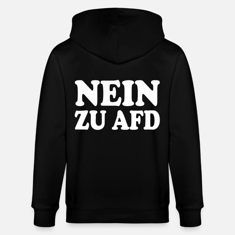 Non à afd - Veste à capuche bio CULTIVATOR Stanley/Stella Unisexe - noir