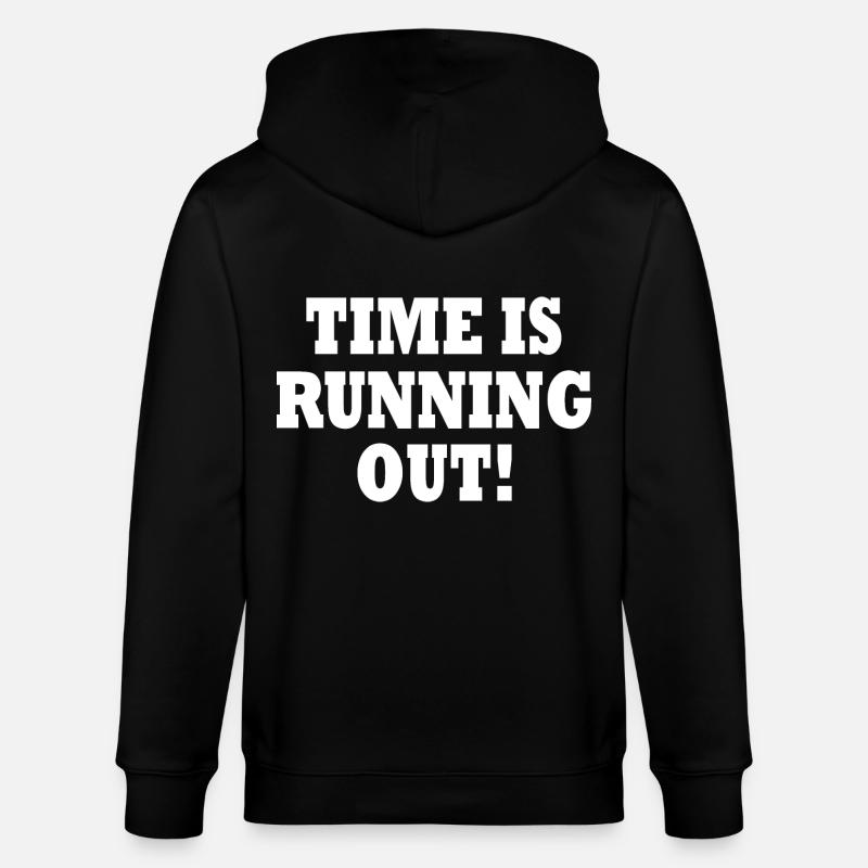 time is running out - Veste à capuche bio CULTIVATOR Stanley/Stella Unisexe - noir
