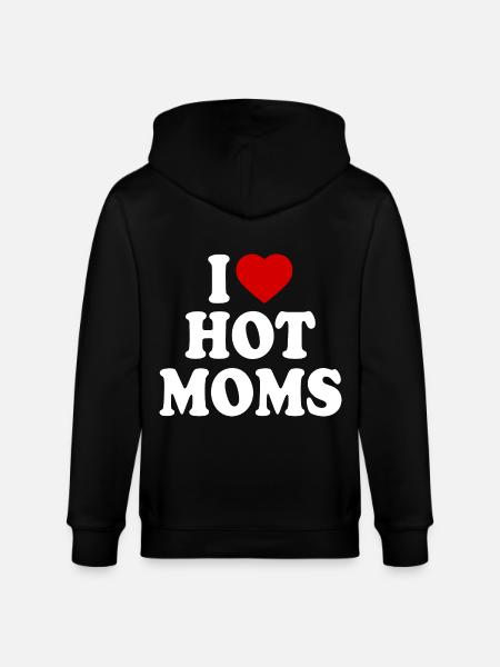 I love hot moms - Stanley/Stella CULTIVATOR Unisex Organic Hooded Jacket - black