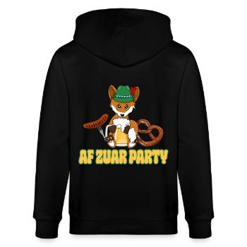 Bavarian Folk Festival - Af zuar Party - Stanley/Stella CULTIVATOR  Unisex Organic Hooded Jacket - black - Back - Anna (173cm)