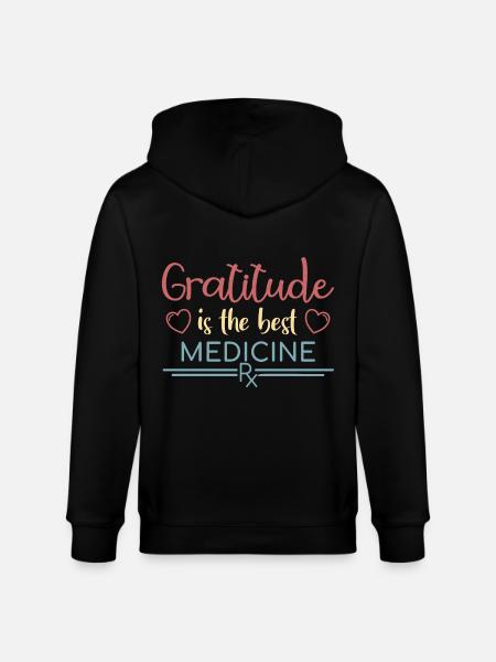 Pharmacy Thanksgiving "Gratitude" - Stanley/Stella CULTIVATOR  Unisex Organic Hooded Jacket - black
