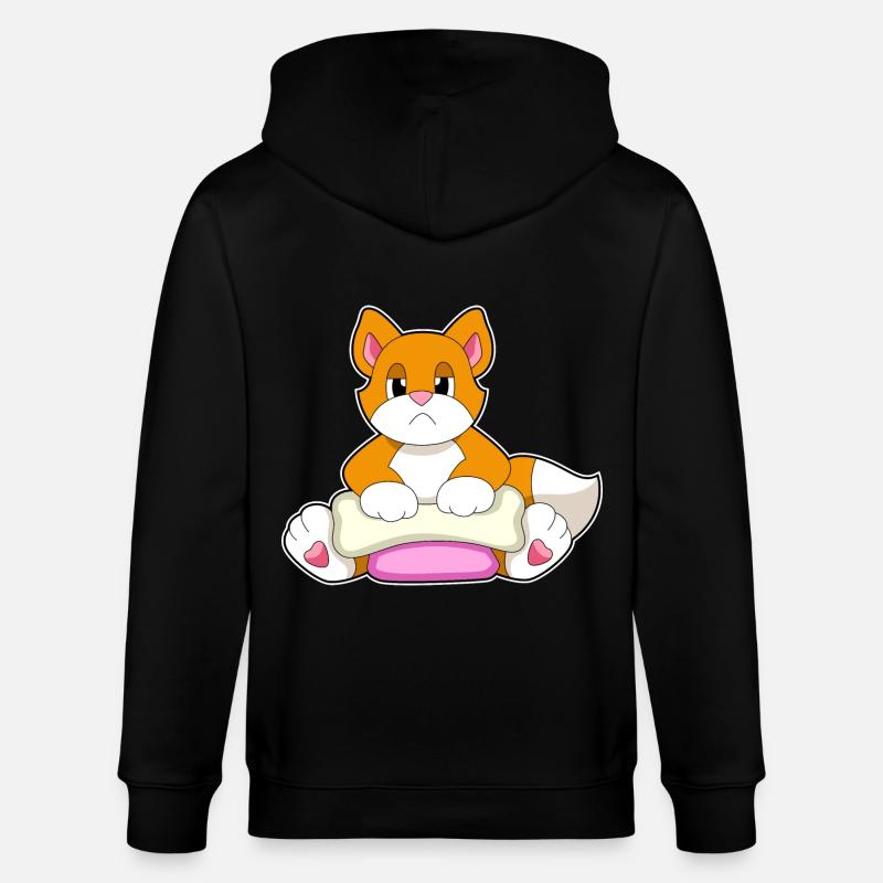 Katze Knochen - Stanley/Stella Unisex Bio-Kapuzenjacke CULTIVATOR  - Schwarz
