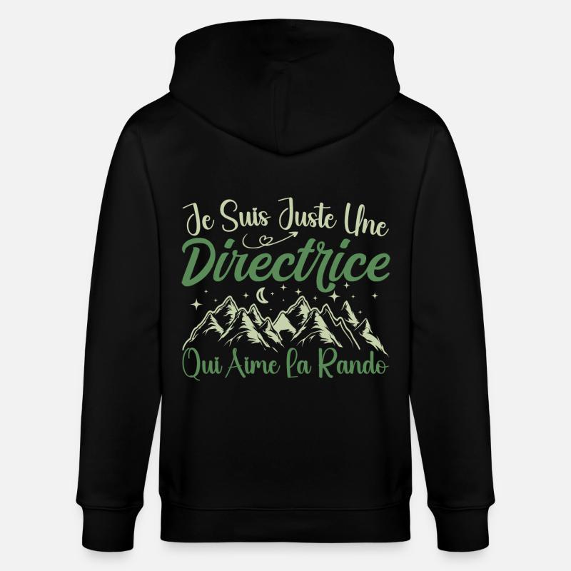 Directrice aventurier passionnée de Randonnée - Veste à capuche bio CULTIVATOR Stanley/Stella Unisexe - noir