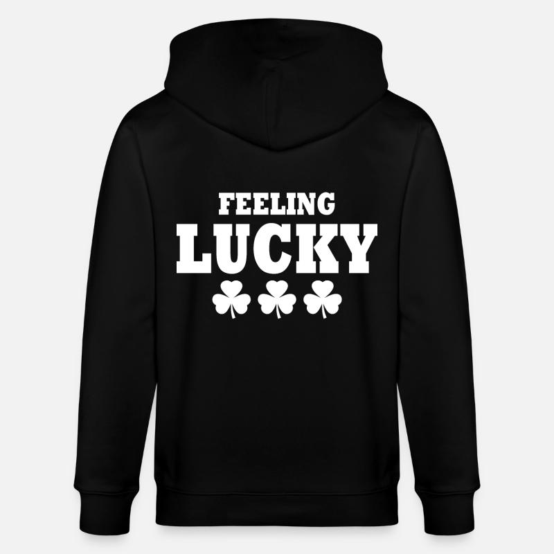 feeling lucky - Veste à capuche bio CULTIVATOR Stanley/Stella Unisexe - noir