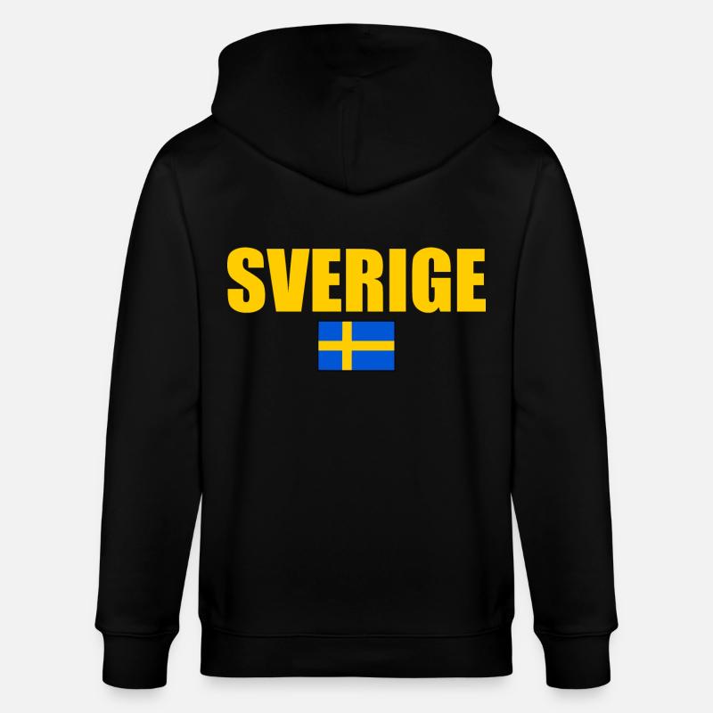 Drapeau de la Suède - Veste à capuche bio CULTIVATOR Stanley/Stella Unisexe - noir