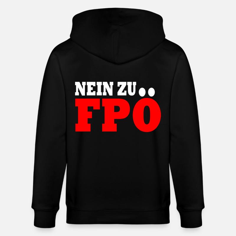 Non à fpö - Veste à capuche bio CULTIVATOR Stanley/Stella Unisexe - noir