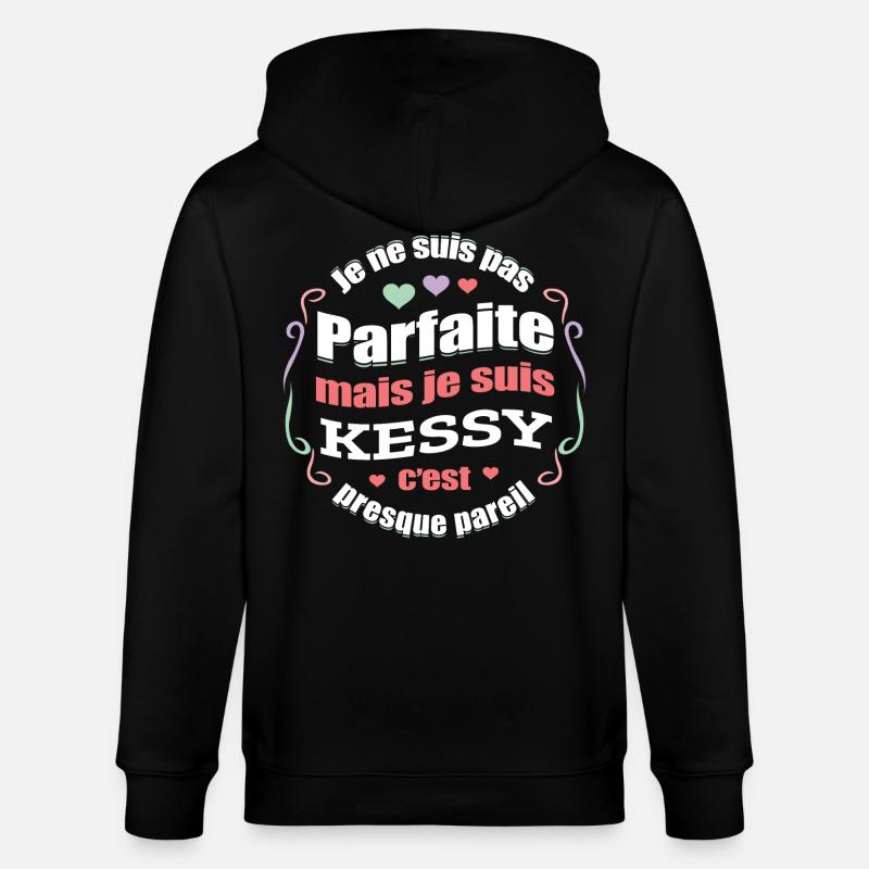 KESSY PARFAITE - PRENOM KESSY - Veste à capuche bio CULTIVATOR Stanley/Stella Unisexe - noir