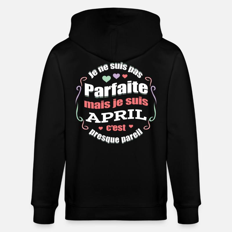 APRIL PARFAITE - PRENOM APRIL - Veste à capuche bio CULTIVATOR Stanley/Stella Unisexe - noir