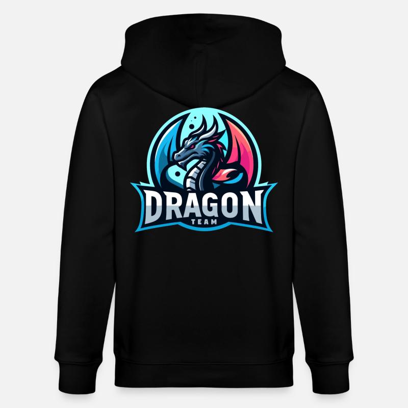 Das Drachen-Team - Stanley/Stella Unisex Bio-Kapuzenjacke CULTIVATOR  - Schwarz