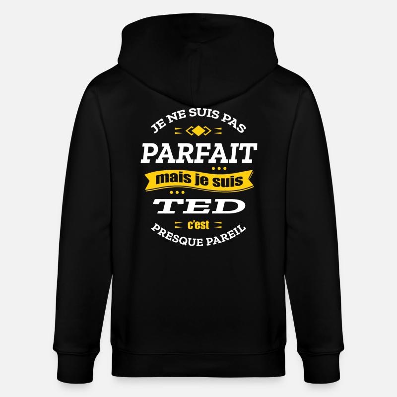 TED PARFAIT - PRENOM TED - Veste à capuche bio CULTIVATOR Stanley/Stella Unisexe - noir