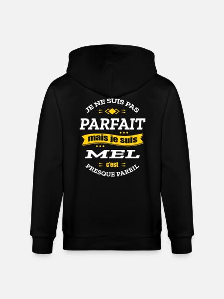 MEL PARFAIT - PRENOM MEL - Veste à capuche bio CULTIVATOR Stanley/Stella Unisexe - noir