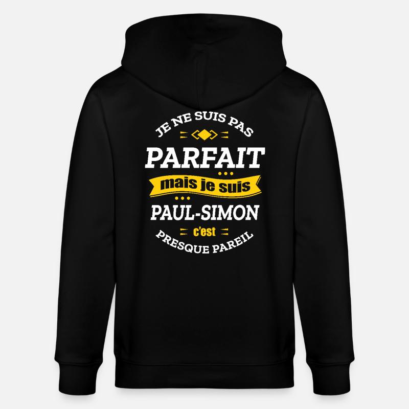 PAUL-SIMON PARFAIT - PRENOM PAUL-SIMON - Veste à capuche bio CULTIVATOR Stanley/Stella Unisexe - noir