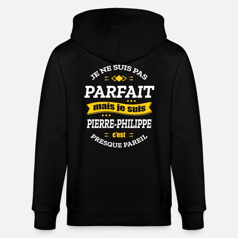 PIERRE-PHILIPPE PARFAIT - PRENOM PIERRE-PHILIPPE - Veste à capuche bio CULTIVATOR Stanley/Stella Unisexe - noir