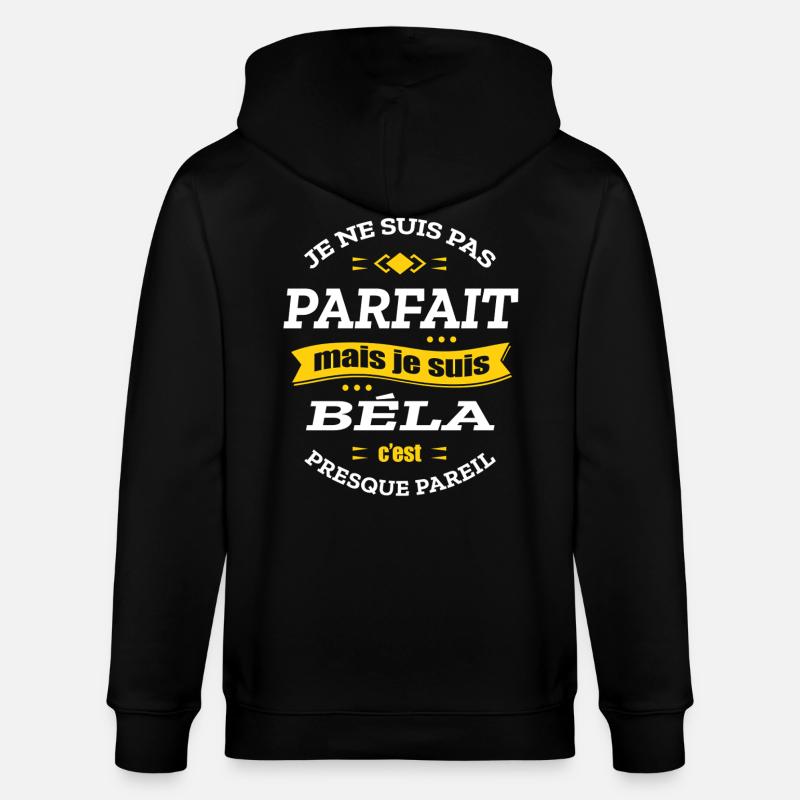 BÉLA PARFAIT - PRENOM BÉLA - Veste à capuche bio CULTIVATOR Stanley/Stella Unisexe - noir