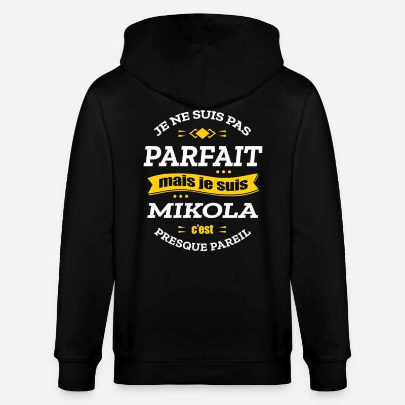 MIKOLA PARFAIT - PRENOM MIKOLA - Veste à capuche bio CULTIVATOR Stanley/Stella Unisexe - noir