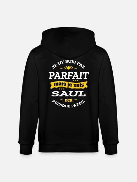 SAUL PARFAIT - PRENOM SAUL - Veste à capuche bio CULTIVATOR Stanley/Stella Unisexe - noir
