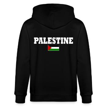 Palestina - Stanley/Stella Unisex Bio-Kapuzenjacke CULTIVATOR  - Schwarz - Hinten - Anna (173cm)