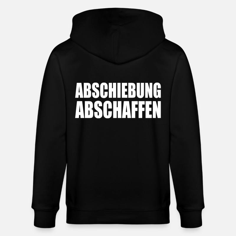 abschiebung abschaffen - Stanley/Stella Unisex Bio-Kapuzenjacke CULTIVATOR  - Schwarz