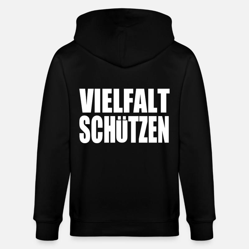 vielfalt schützen - Stanley/Stella Unisex Bio-Kapuzenjacke CULTIVATOR  - Schwarz