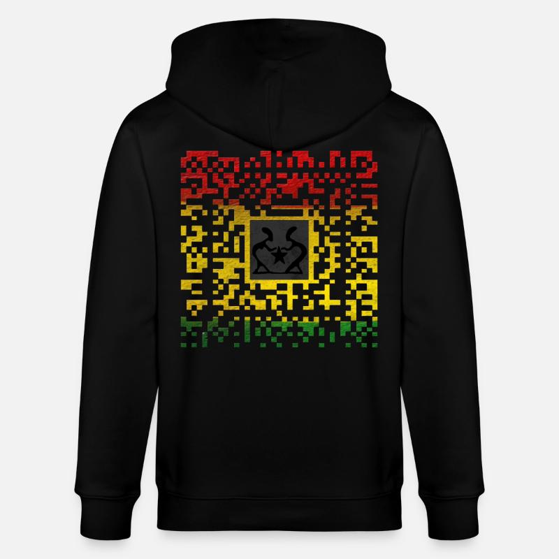 Reggae Code - Stanley/Stella CULTIVATOR  Unisex Organic Hooded Jacket - black