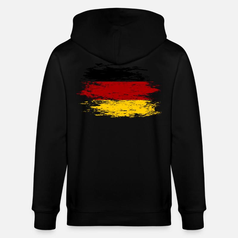 Drapeau de l’Allemagne utilisé - Veste à capuche bio CULTIVATOR Stanley/Stella Unisexe - noir