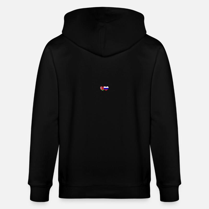 Biélorussie Russie Drapeau Cœur - Veste à capuche bio CULTIVATOR Stanley/Stella Unisexe - noir