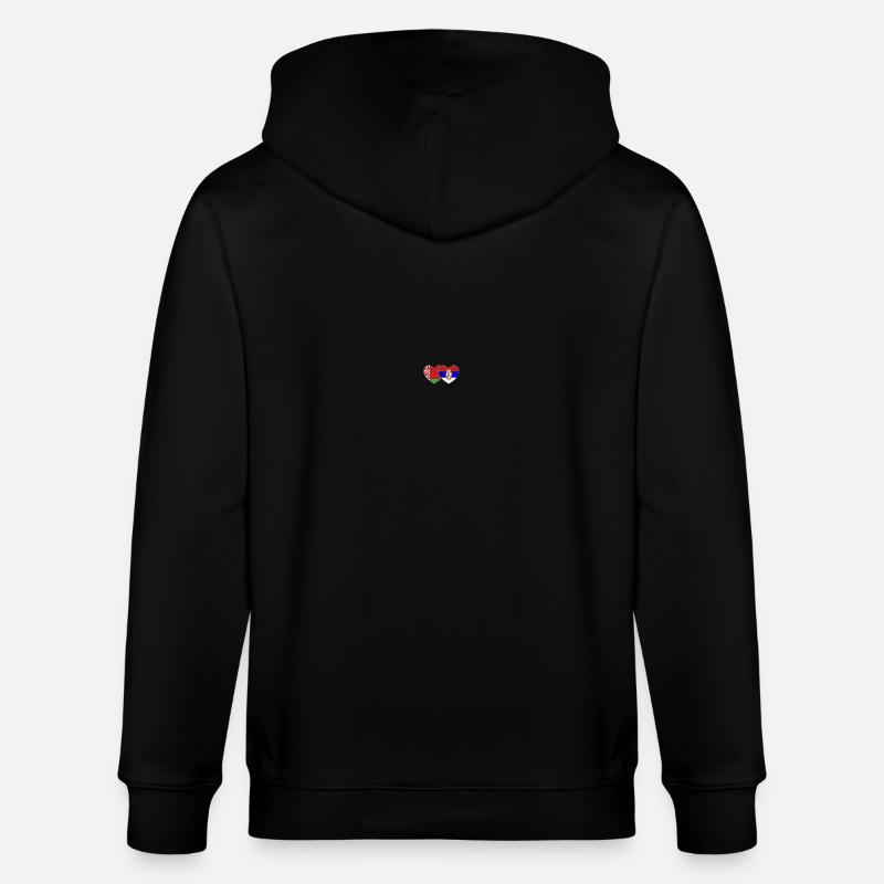 Biélorussie Serbie Drapeau Cœur - Veste à capuche bio CULTIVATOR Stanley/Stella Unisexe - noir