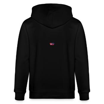 Suisse Liechtenstein Drapeau Coeur - Veste à capuche bio CULTIVATOR Stanley/Stella Unisexe - noir - Dos - Anna (173cm)