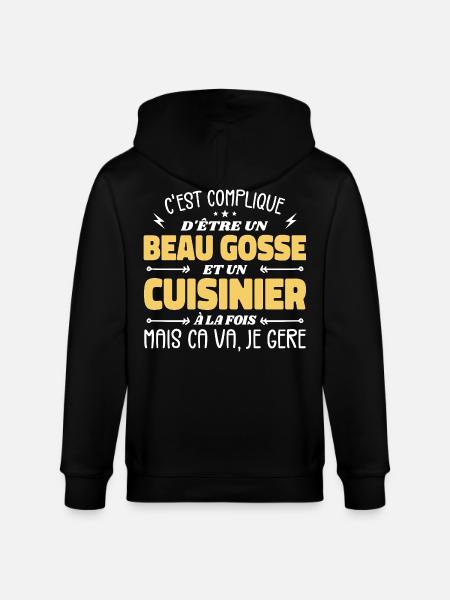 Schöner Mann Koch - Stanley/Stella Unisex Bio-Kapuzenjacke CULTIVATOR - Schwarz