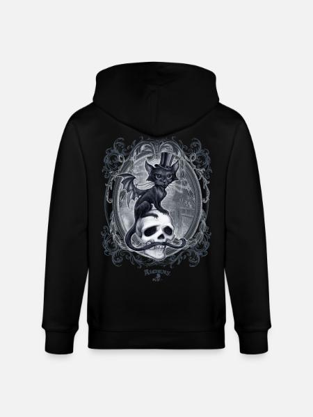 Alkymi England Meowstopheles - Vampyrkat - Stanley/Stella økologisk unisex-hættejakke CULTIVATOR - sort