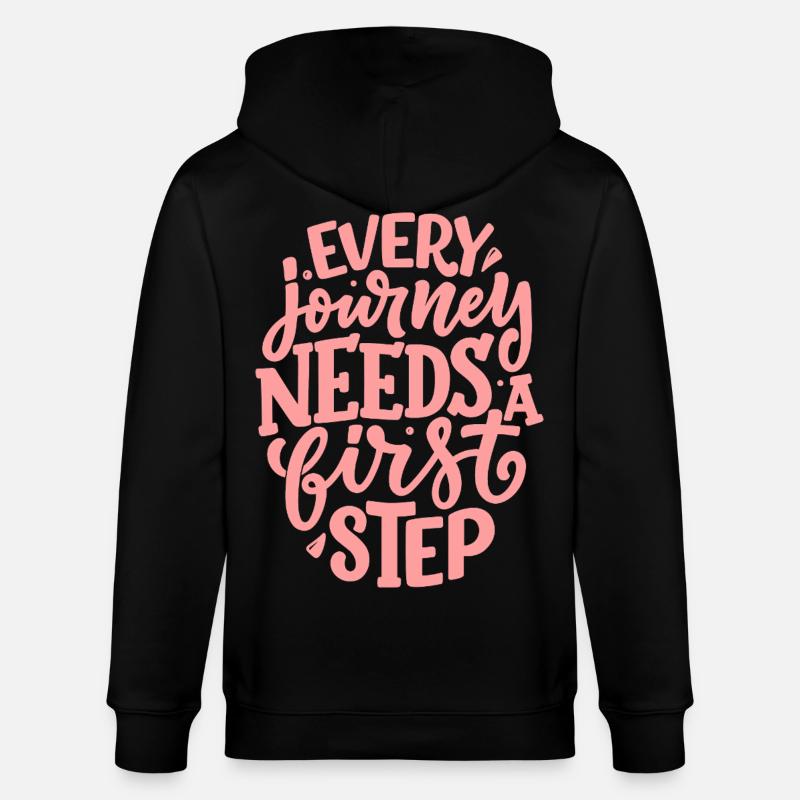 Every Journey Needs A First Step - Stanley/Stella Unisex Bio-Kapuzenjacke CULTIVATOR  - Schwarz