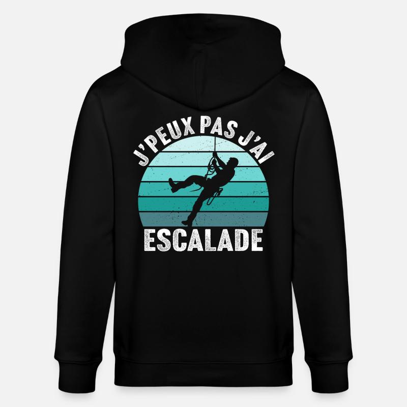 J'peux pas j'ai escalade - Veste à capuche bio CULTIVATOR Stanley/Stella Unisexe - noir