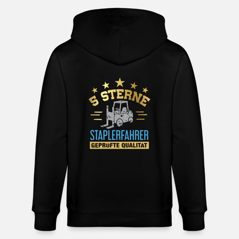 Stapler / Staplerfahrer - Stanley/Stella Unisex Bio-Kapuzenjacke CULTIVATOR  - Schwarz