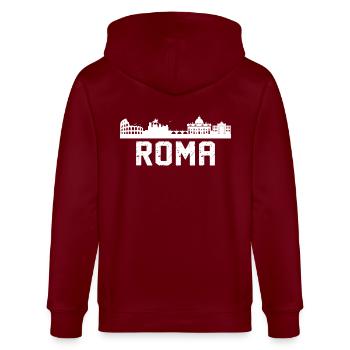 roma Skyline - Stanley/Stella Unisex Bio-Kapuzenjacke CULTIVATOR  - Burgunderrot - Hinten - Anna (173cm)