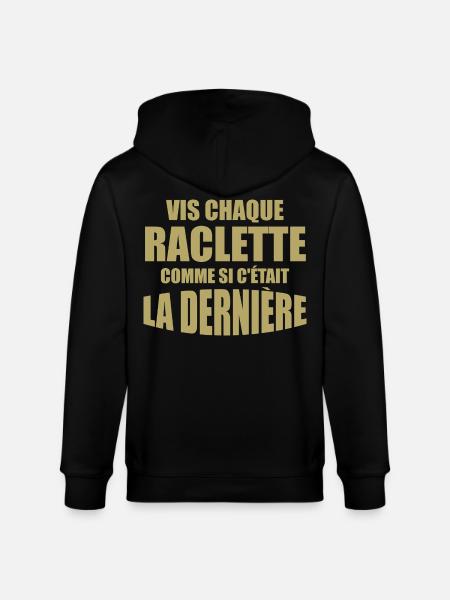 Raclette, cheese, melted cheese - Stanley/Stella CULTIVATOR Unisex Organic Hooded Jacket - black
