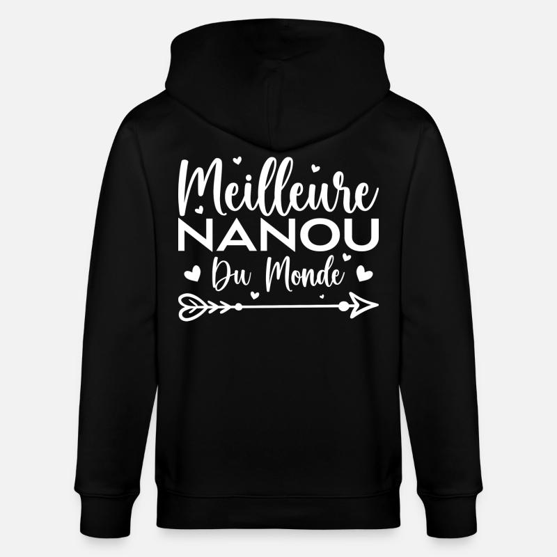 Meilleure Nanou Du Monde - Veste à capuche bio CULTIVATOR Stanley/Stella Unisexe - noir