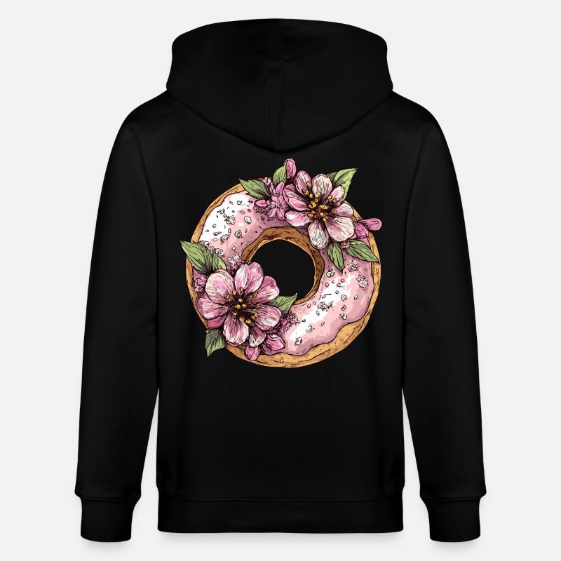 Beignet aux fleurs - Veste à capuche bio CULTIVATOR Stanley/Stella Unisexe - noir