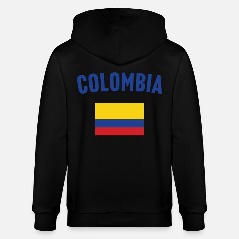 Drapeau de la Colombie - Veste à capuche bio CULTIVATOR Stanley/Stella Unisexe - noir