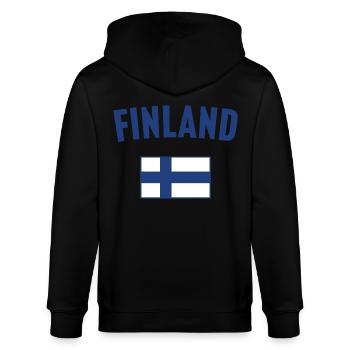 Drapeau de la Finlande - Veste à capuche bio CULTIVATOR Stanley/Stella Unisexe - noir - Dos - Anna (173cm)