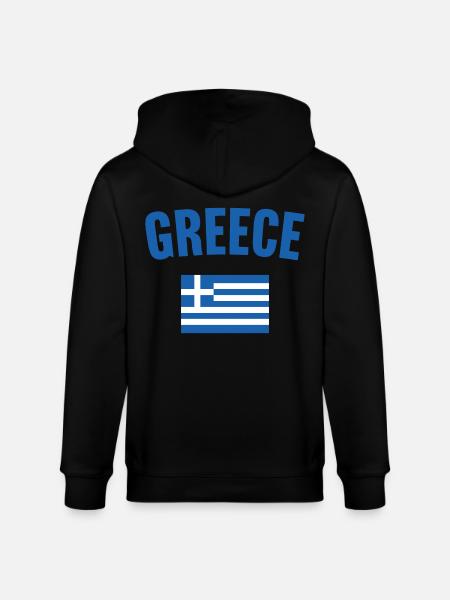 Drapeau de la Grèce - Veste à capuche bio CULTIVATOR Stanley/Stella Unisexe - noir